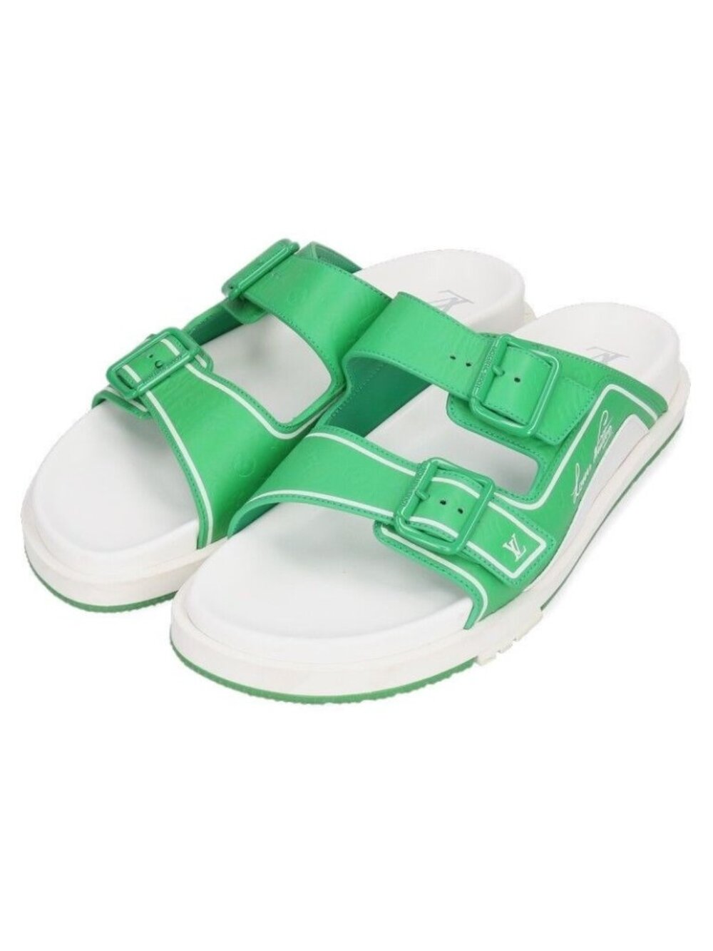 Louis Vuitton LV Trainer Sneaker Green White - Picture 1 of 5